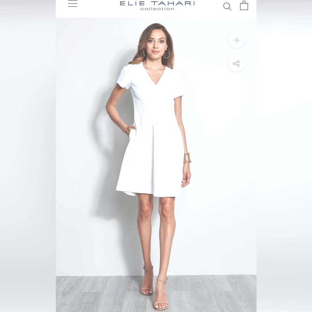 Elie Tahari NWT white Harley Dress